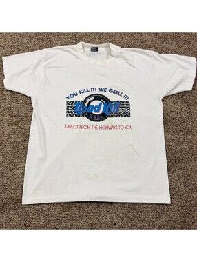 Vintage 90s Roadkill Cafe You Kill It We Grill It T-Shirt Size XL Seligman, AZ
